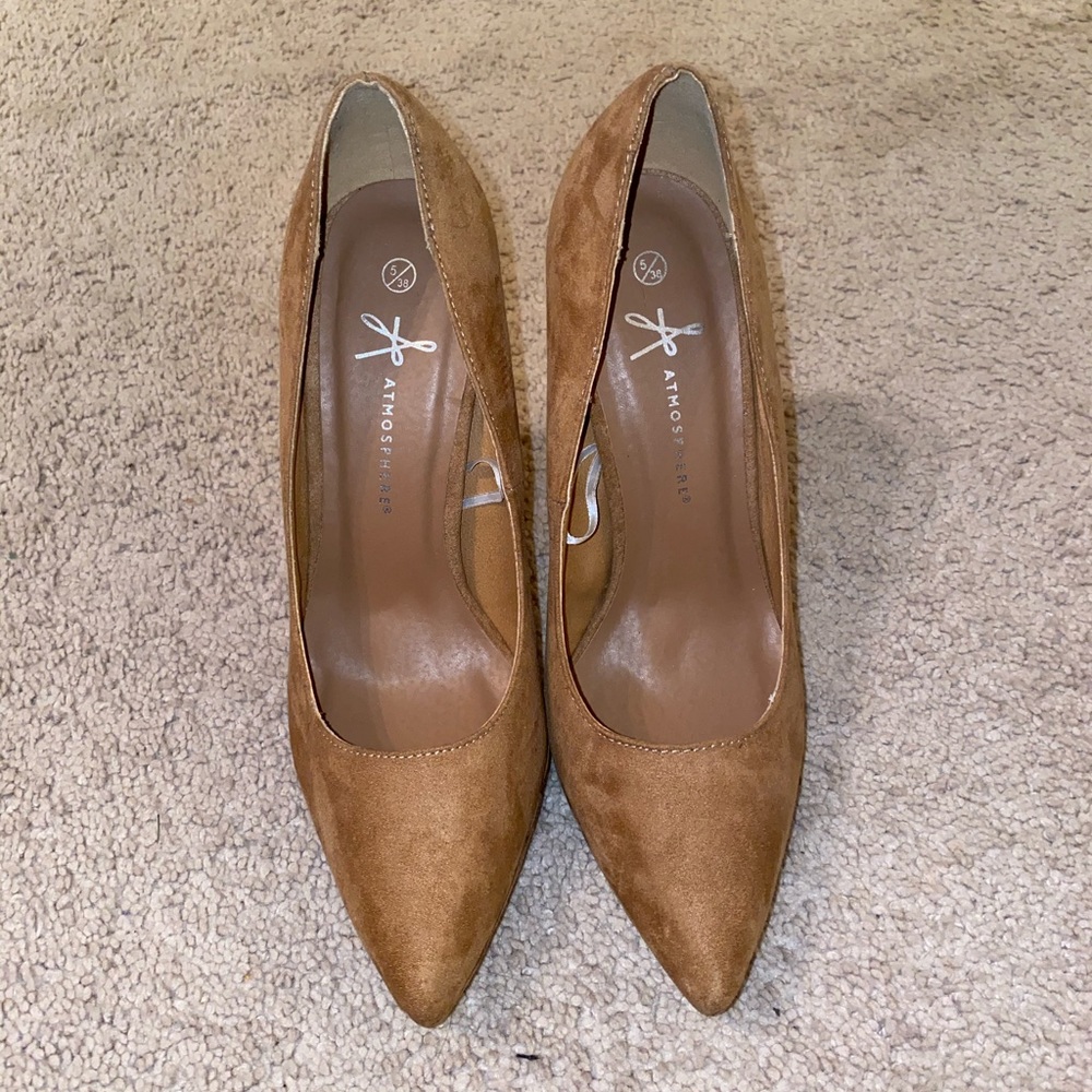 Never worn before brand new suede heels